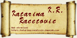 Katarina Račetović vizit kartica